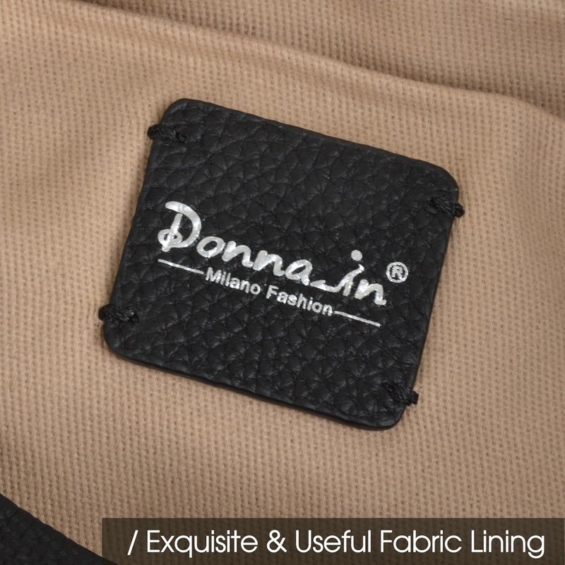 DONNAIN Genuine Leather Sling Bags Crossbody Women, Minimalist Style Casual Chest Bags with Wide Strap - Image 4